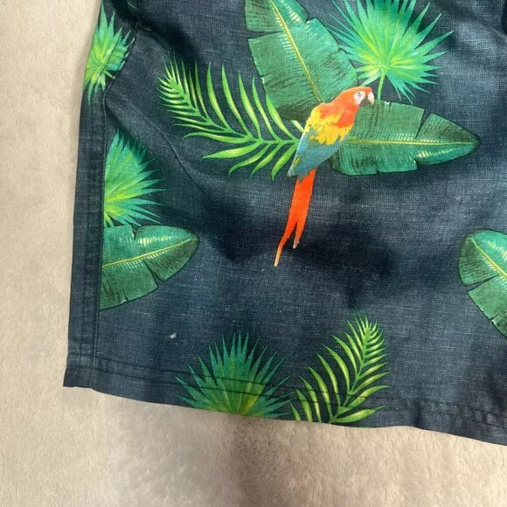 Rip Curl Lay Days Boardshorts Mens‎ M Swim Trunks Parrot Palm Tree Tropical Surf